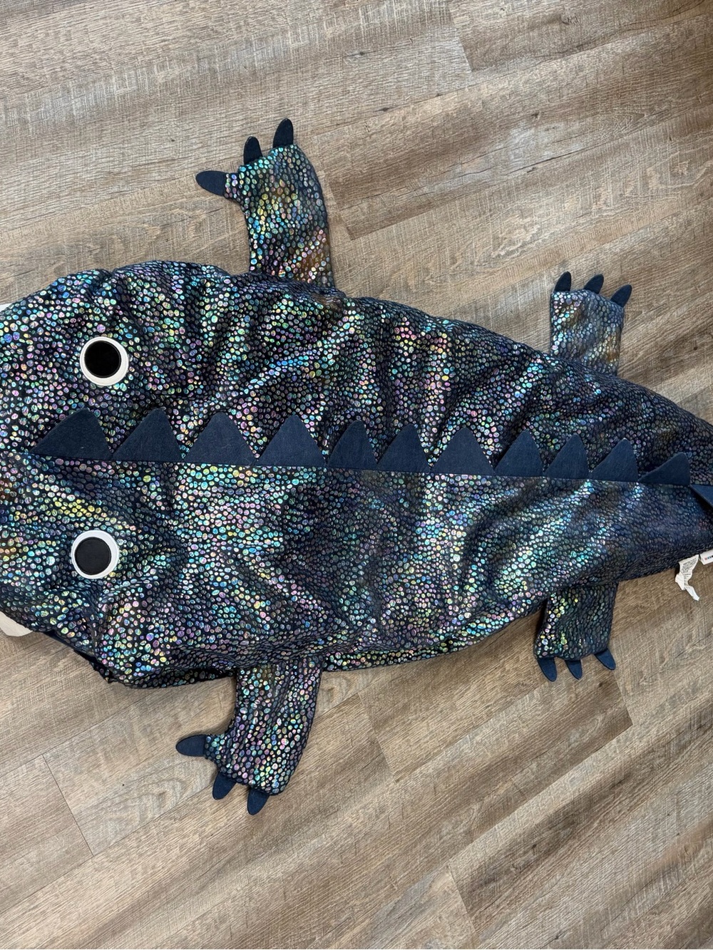 NovoGratz Kids Iridescent Lizard Dragon Dino Shaped Sleeping Bag Claws Spikes